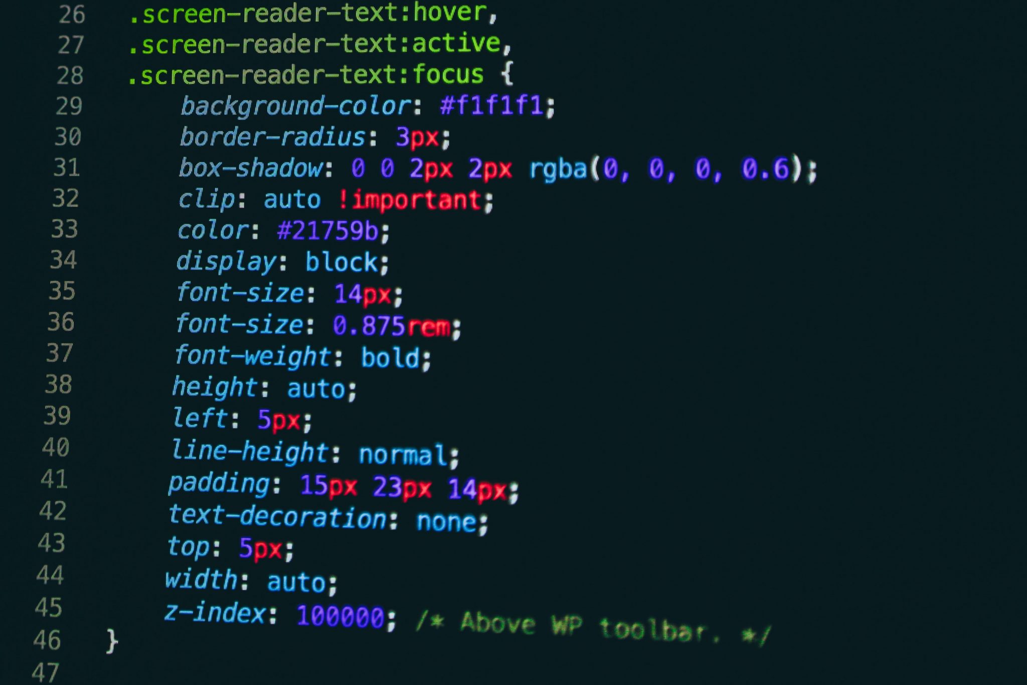CSS example